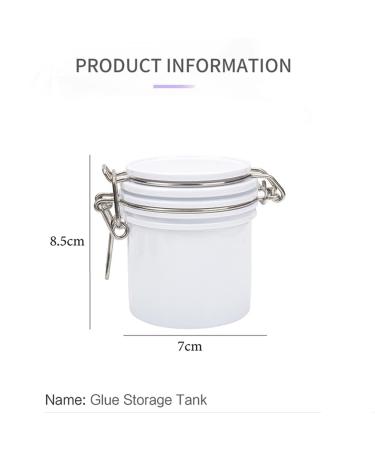 Duontyye Eyelash Tool Glue Sealer Activated Carbon Glue Storage Box Grafting Eyelash Glue Storage Tank Black - Buy Online on GoSupps.com