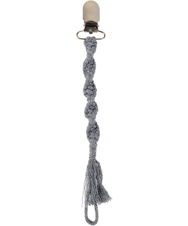 GLASSNOBLE Hand-Braided Dark Orange Pacifier Chain for Babies - Crocheted Clip - Stylish & Functional Baby Accessory - Buy Online on GoSupps.com
