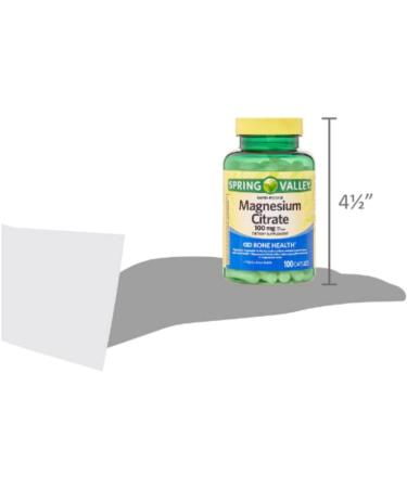 Spring Valley - Magnesium Citrate 100 mg Rapid-Release 100 Capsules + STS Sticker. - Buy Online on GoSupps.com