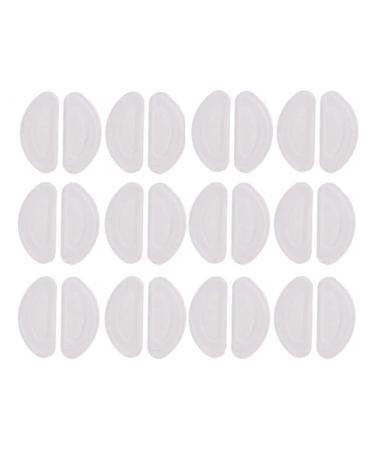 Silicone-nose pads 12 pairs of glasses pads cushions for sticking in anti-slip adhesive for full-line glasses sunglasses (transparent)