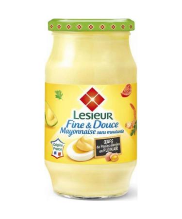 Lesieur Fine & Sweet Mayonnaise without Mustard 475g (Pack of 6)