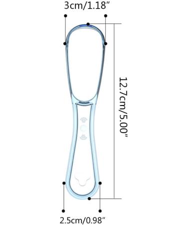Double-Sided Plastic Tongue Scraper - Light Blue Hygiene Cleaner for Fresh Breath | International Shipping Available - Buy Online on GoSupps.com
