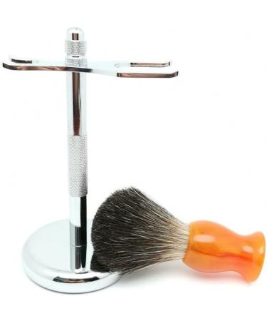 Shop HRTC Men's Shaving Brushes & Razor Set - Stylish Black Roof Hair Stainless Steel Wet Shave Holder 2.9x6 inches - Buy Online on GoSupps.com