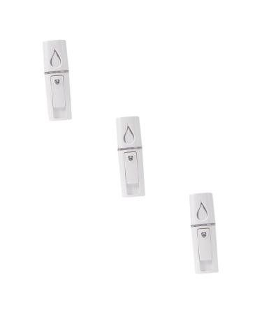 Beavorty 3 pcs Sprayer Steamer Mist Handheld Device Nano Face Mirrorwhite Moisturizing Spray with Portable 10.5*3cmx3pcs Whitex3pcs