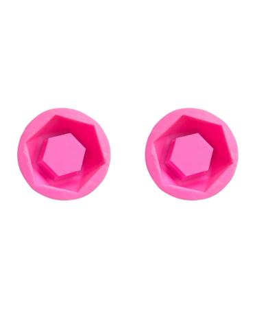 COHEALI 2pcs Silicone Soap Molds Diamond Planter Mould Silicone Baking Molds Potted Plant Concrete Cake Pinkx2pcs mediumx2pcs