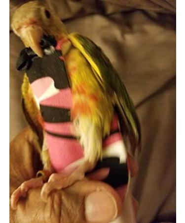 KUSO Reusable Washable Parrot Diapers - Flight Suit Kimono Clothes for Budgies Parakeets Cockatiels Cockatoos & African Macaws - Sunscreen Protection (M Pink) - Buy Online on GoSupps.com