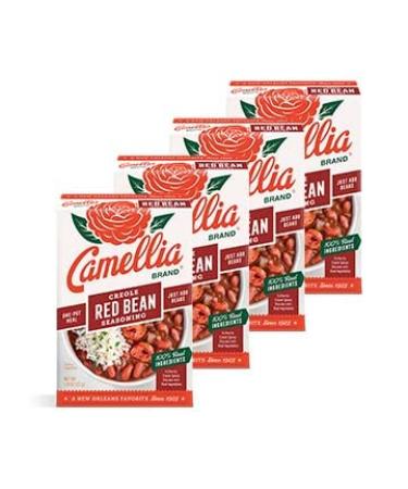 Camellia Brand Creole Red Bean Seasoning Mix, Authentic Louisiana Flavor (Pack of 4) Creole Red Bean (Seasoning only) 1 Count (Pack of 4)