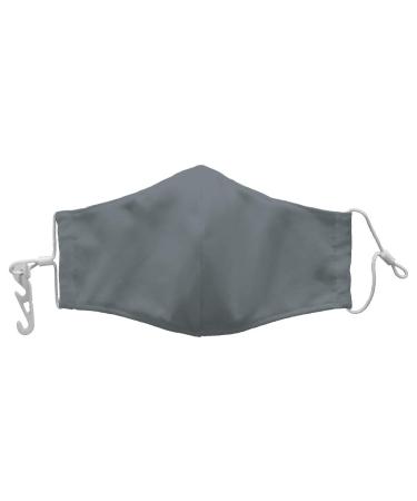 ChicoBag Reusable 2-Layer Facemask Behind-the-head Adjustable Strap Metal Nose Bridge Snug Fit Slate Grey
