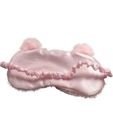 Cute Soft Plush Cat Sleeping Mask for Women & Girls | Funny Eye Cover Blindfold for Travel & Naps - Pink - Buy Online on GoSupps.com