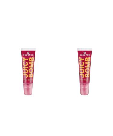 Essence Juicy Bomb Shiny Lip Gloss No. 04 Crazy Cherry red bright shiny shiny vegan without alcohol without preservatives (10 ml) (pack with 2) 04 Crazy Cherry 10 ml (2 Pack)