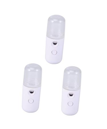 Beavorty 3pcs portable steamer nano steamer portable face steamer skin care face sprayer nano mist cooler mediumx3pcs Whitex3pcs