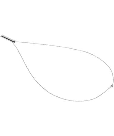 DAUZ Mindful Breathing Necklace - Stress Reduction & Anxiety Relief | Wearable Stainless Steel Jewelry for Women - Silver - Buy Online on GoSupps.com