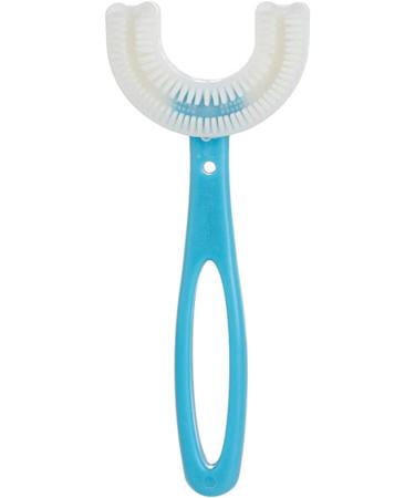 Blue Toothbrushes All Rounded Children U Shape Toothbrush U-Shaped Whole Mouth Teeth Brush Silicone Bristles Massage Gums All-Round Cleaning Toothbrush XXX-Small Toothbrushes and Accessories