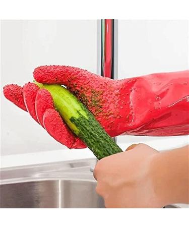 ESASAM Cleaning Gloves Peeled Potato Cleaning Glove Kitchen Vegetables Rub Fruit Skin Scraping Fish Scales Non-slip Household Glove Kitchen Accessories - Buy Online on GoSupps.com