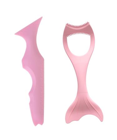 Housoutil Lashes Kit 2pcs Eyeliner Silicone Molds Eyeshadow Mascara Drawing Aid Makeup Supplies Magnetic Eyelash Tool