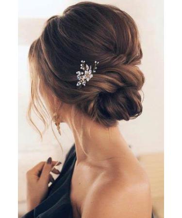Gold Wedding Hair Accessories - Beusoulover Bridal Hair Pins for Brides, Bridesmaids, Flower Girls - Rhinestone Hair Piece for Women, Parties, Prom - Buy Online on GoSupps.com