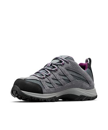 Columbia Women's Crestwood Waterproof Hiking Shoe 10 Graphite, Wild Iris