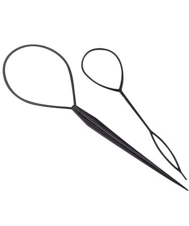 PKOUVOO 2pcs Hairdressing Accessories DIY Braids Hairdressing Supplies for Women and Girls Suitable for Beginners (Black)