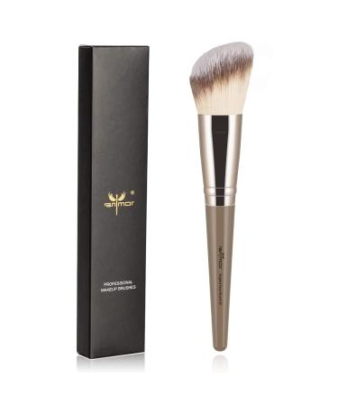 Anmor Contour Brush, Premium Contour Blush Bronzer Face Makeup Brush, Perfect For Cheek Forehead Jaw Nose Blending Deepening Contouring Polishing, Suitable For Powder Liquid Cream (Angled Contour Brush #0112-21)