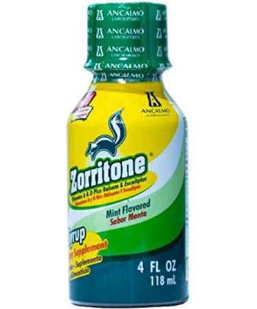 Zorritone Mint Flavored Cough Syrup | Fast-Acting Cold & Flu Relief with Vitamins A, D3 & Eucalyptus - 4oz - Buy Online on GoSupps.com