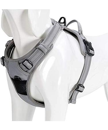 Winhyepet TrueLove No-Pull Reflective Dog Harness & Adjustable Pet Dishes - Control Handle for Small Medium & Large Dogs - TLH5651 S Gray - Buy Online on GoSupps.com