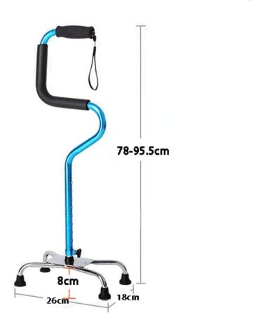 Telescopic Non Slip Crutches Elderly Crutches Old Man's Cane Four-Legged Multi-Purpose Cane (Color : B) for Arthritis Elderly Seniors & Handicap (Color : A) The New Independence - Buy Online on GoSupps.com