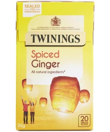 Fruit Tea Bags Bundle which Contains Twinings Raspberry & Lemon Fruit Tea 20 per pack (2) and Twinings Spiced Ginger 20 Tea Bags (2) Including Grocery List Card - Buy Online on GoSupps.com