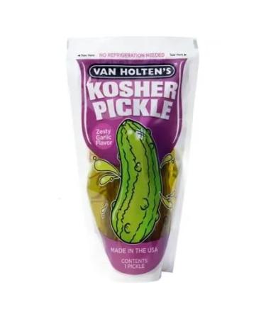 Candybox Sour cucumber van Holten s Kosher Garlic Pickle - Cucumber in the sample sample collection - pickled cucumbers - Fancy gift - fat -free gluten -free - 140 grams 1 pack of Kosher Garlic