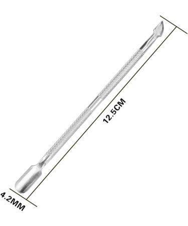 1PC Cuticle Pusher And Spoon Double-End Nail Cleaner Stainless Steel Cuticle Remover And Cutter Manicure And Pedicure Tool stainless steel cuticle pusher - Buy Online on GoSupps.com