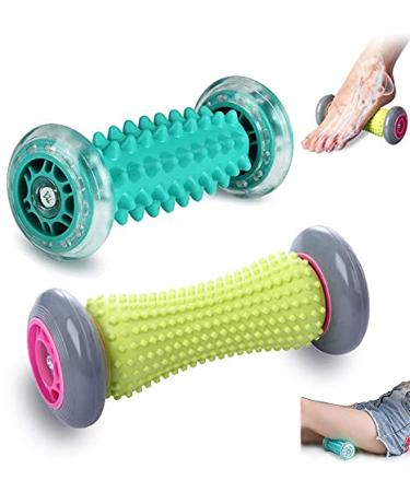 Foot massage massage roller Muscle roller stick hand and foot massage scooter set 2 manual foot massage roller Small fascia foot massager foot massage device for foot pain plantar fasciitis
