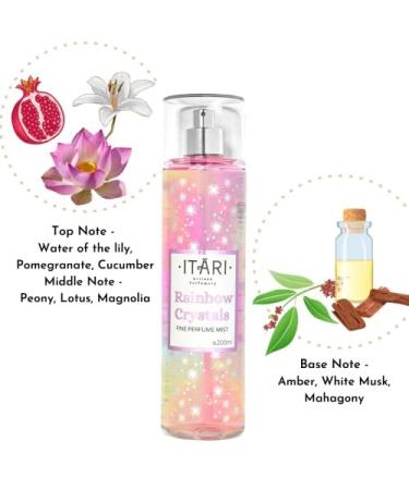 thakor craft Women's Rainbow Crystal Fresh & Floral Body Perfume Mist | Very Long Lasting | Gift For Wife Sister Girlfriend No Gas - 200 Ml - Buy Online on GoSupps.com
