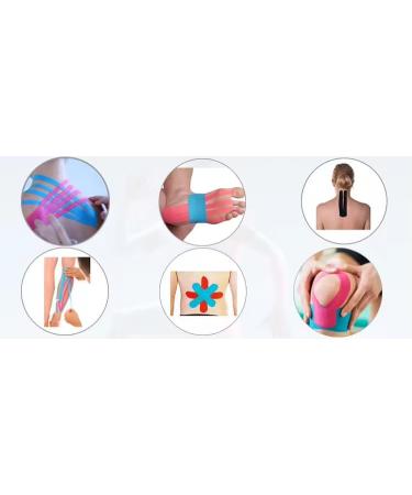 Buy Cotton Kinesiology Tape (3 Rolls) - Waterproof Breathable Latex-Free Pain Relief - Self-Adhesive Athletic Tape in Mixed Colors - Buy Online on GoSupps.com
