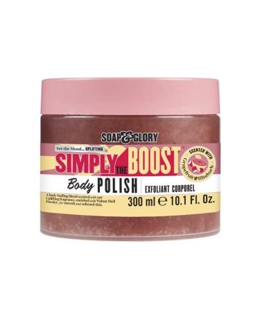 Soap & Glory Simply The Boost Exfoliating Body Scrub - Smoothing & Buffing Body Scrub - Body Polish with Vitamin B5  Vitamin C  & Vitamin E (300ml)