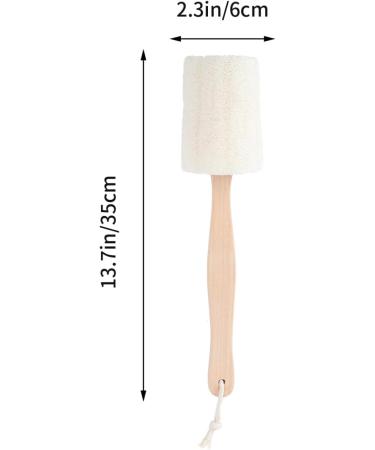 Yardwe Luffa Bath Brush - Long Wooden Handle Back Brush for Exfoliating & Shower - Natural Cucumber Sponge for Body Care - Buy Online on GoSupps.com