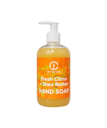 C&J Company Hand Soap  Made with Shea Butter  Fresh Citrus Moisturizing Hand Wash  All Natural  Alcohol-Free  Cruelty-Free  12oz