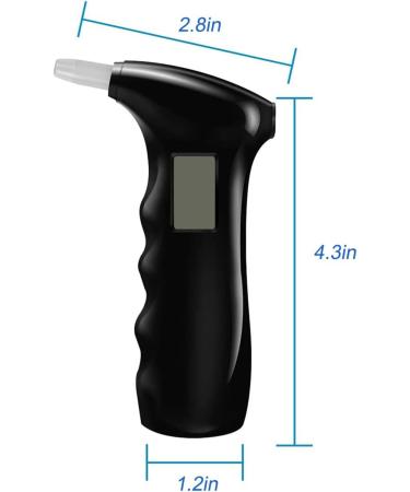 Breathalyzer  Portable Alcohol Tester  Professional Breathalyzer Digital LCD Display Auto Power Off Sound Alarm for Drivers or Home Use  Black (with 5 Mouthpieces) - Buy Online on GoSupps.com