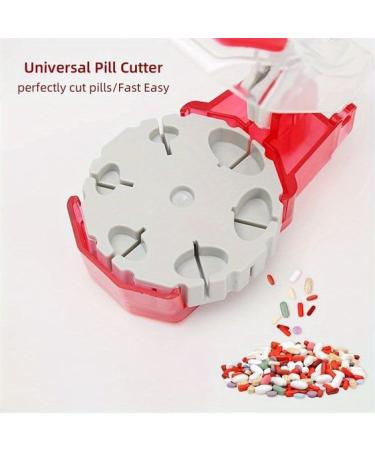 Perfect Pill Cutter - Multi-Shape Pill Splitter for Easy Cutting | Ideal for Small & Large Pills | Self-Retracting Blade for Effortless Use - Buy Online on GoSupps.com