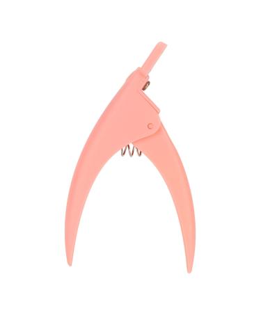 Nail Tip Clipper U Shaped Slices Scissors for DIY Manicure One Line Scissors Tool Cut French Style Acrylic Nail Tools (Pink)