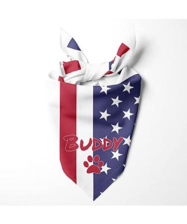 Dog hollow motif: football games sports Olympic Games July 4th can be personalized triangular cloth for pets is attached to the collar (flag: America) USA