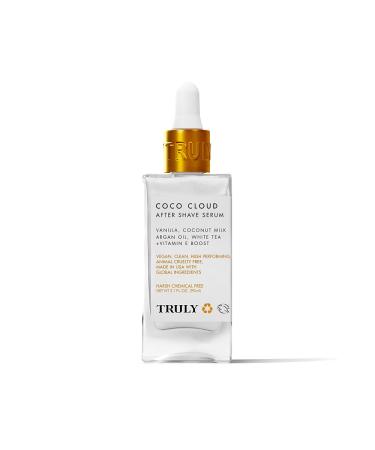 Truly Beauty Coco Cloud After Shave Serum - Alleviates Post Shave Dryness Ingrowns with Argan Oil Vanilla & Coconut - After Shave Oil for The Whole Body - 3 Fl Oz