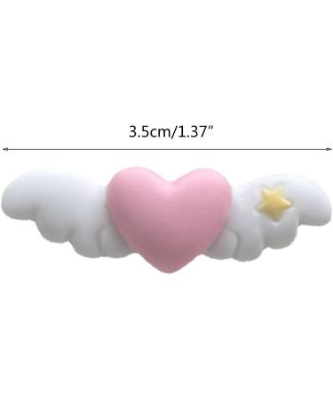 amangul Matte Hair Clip for Hot Girls Heart Wing Shape Hair Barrettes Duckbill Ponytail Hair Barrettes for Teens Girls - Buy Online on GoSupps.com