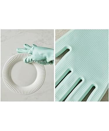 ESASAM Cleaning Gloves Silicone Dishwashing Gloves Household Kitchen Green (15.7 * 35.5cm) Waterproof Rubber Multifunctional Durable Thick Housework Gloves - Buy Online on GoSupps.com