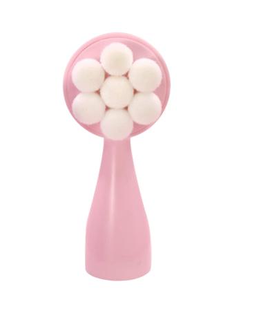 DOITOOL Double Sided Facial Cleansing Brush Deep Clean Face Wash Face Washer Brush Skin Care Brush Home Facial Brush 5 Miss Washing Device Deep Cleaning Pink Fiber Wool
