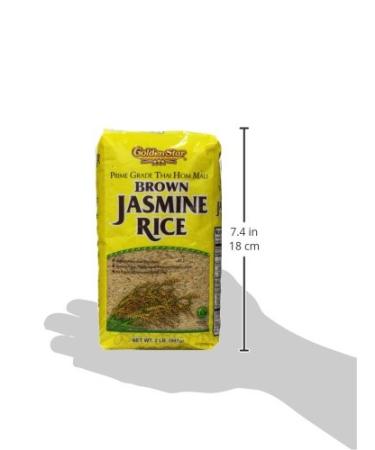 Golden Star Brown Jasmine Rice 2 lbs - Authentic Thai Rice - Pack of 1 - Buy Online on GoSupps.com