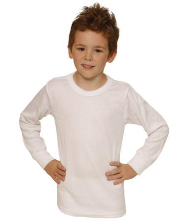 Octave Boys Thermal Underwear Long Sleeve T-Shirt/Vest/Top 9-11 Years Chest: 28-30 Inches White