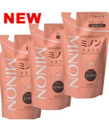 (Daiichi Sankyo Healthcare) Minon Whole Body Shampoo Moist Type Refill 380ml x 3 Pieces Set