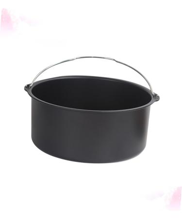 Zerodeko Griddle Airfryer Oven Baking Basket Kitchen Supplies Air Fryer Oven Frying Pot Frying Pan Tool Fried 17.2*15CM Black - Buy Online on GoSupps.com