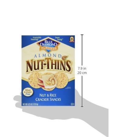 Blue Diamond Almonds Nut Thins Original 4.25 Oz Gluten Free Cracker Crisps - Pack of 12 - Buy Online on GoSupps.com