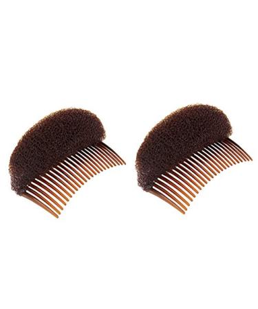 2PCS Hair Clip with Sponge Hair Base Inserts Bump It Up Hair Pads Bun Maker Hair Styling Accessories Charming Hair Comb Braid Tool DIY Hair Beauty Tool(Brown)