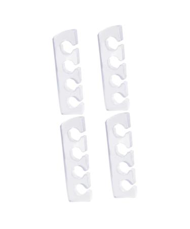 Gel Toe Separators Dividers 2 Pairs Five Splitter Hammer Silicone Gel Separators for Overlapping Yoga for Bunions Bunion Spreader Silicone Pinky Adjuster Big Toe Separator Whitex2pcs 9.5x2.7mx2pcs